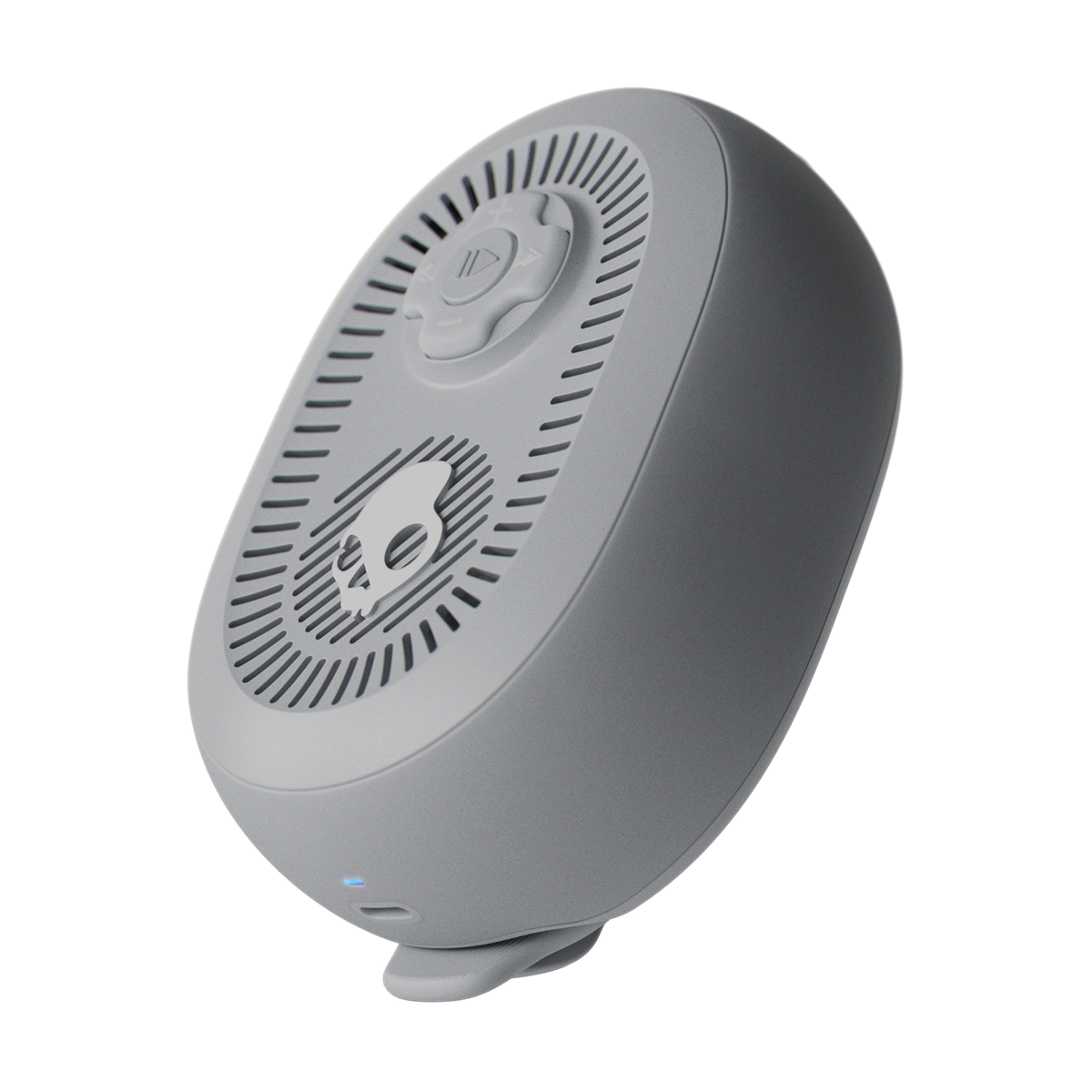Gray electronic device with a circular design on a white background | Cement